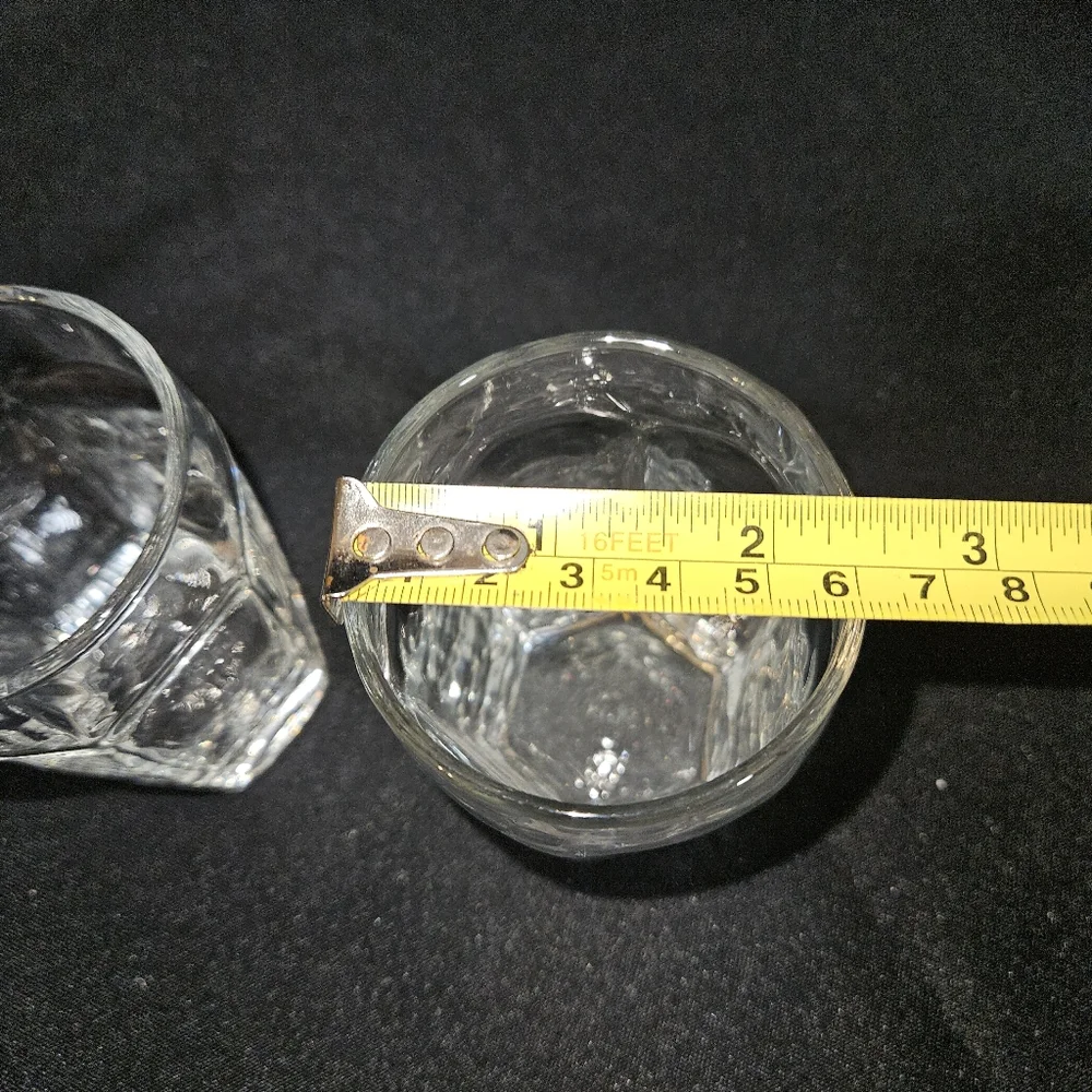 Set 2 Libbey Chivalry Clear Juice Textured Glasses Flat weighted base 6oz. - Picture 8 of 9